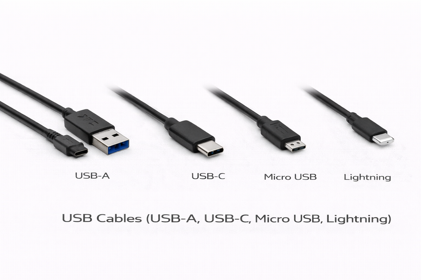 USB Cables (USB-A, USB-C, Micro USB, Lightning)