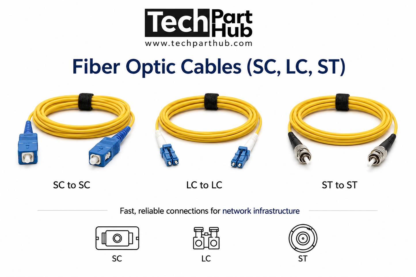 Fiber Optic Cables (SC, LC, ST)