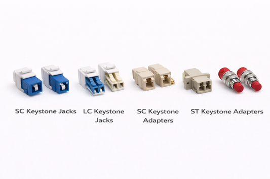 Fiber Keystone Jacks & Adapters (SC, LC, ST)