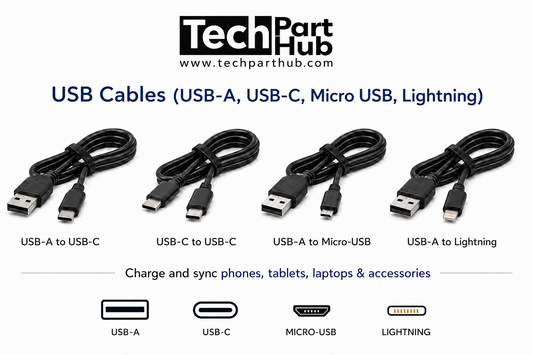 USB Cables (USB-A, USB-C, Micro USB, Lightning)