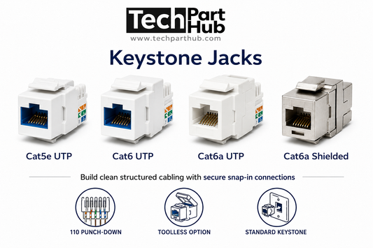 Keystone Jack (Cat5e, Cat6, Cat6a, Cat7)